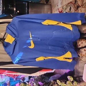 Nike thermafit hoodie blue and yellow